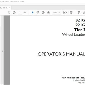 Case 821G 921G Tier 2 Wheel Loader Operator's Manual 51614683 - PDF DOWNLOAD