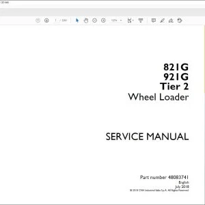 Case 821G 921G Tier 2 Wheel Loader Service Manual 48083741 - PDF DOWNLOAD