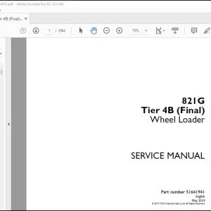 Case 821G Tier 4B (Final) Wheel Loader Service Manual 51641941 - PDF DOWNLOAD