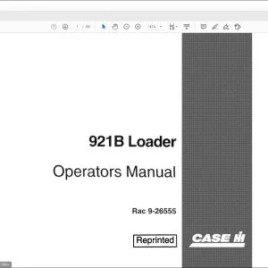 Case 921B Loader Operators Manual 9-26555 - PDF DOWNLOAD