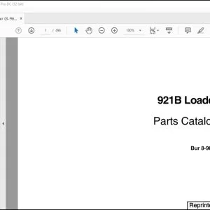 Case 921B Loader Parts Catalog Manual 8-9661 - PDF DOWNLOAD