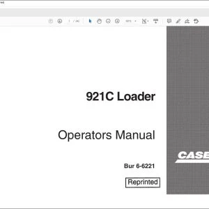 Case 921C Loader Operators Manual 6-6221 - PDF DOWNLOAD