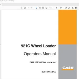 Case 921C Wheel Loader Operators Manual 6-30550 - PDF DOWNLOAD