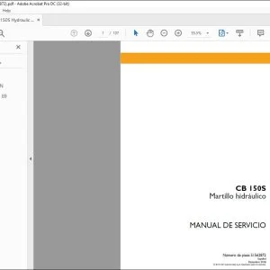 Case CB 150S Martillo hidráulico Manual De Servicio 51562872 - PDF DOWNLOAD