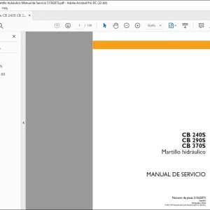 Case CB 240S CB 290S CB 370S Martillo hidráulico Manual de Servicio 51562873 - PDF DOWNLOAD