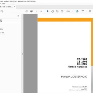 Case CB 240S CB 290S CB 370S Hydraulic Hammer Service Manual 51562873 PDF