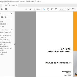 Case CX130C Excavadora Hidráulica Manual de Reparaciones 48024946 - PDF DOWNLOAD