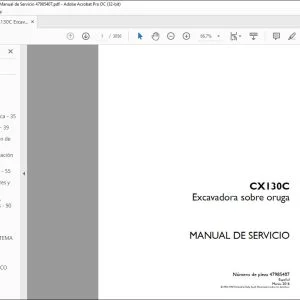 Case CX130C Excavadora sobre oruga Manual de Servicio 47985407 - PDF DOWNLOAD