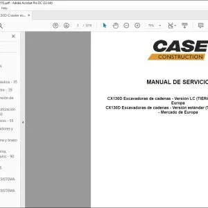 Case CX130D Excavadora sobre oruga Manual de Servicio 47996215 - PDF DOWNLOAD