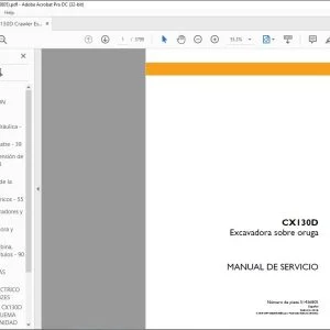 Case CX130D Excavadora sobre oruga Manual de Servicio 51436805 - PDF DOWNLOAD