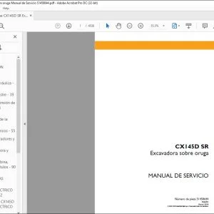 Case CX145D SR Excavadora sobre oruga Manual de Servicio 51458644 - PDF DOWNLOAD