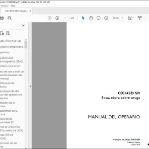 Case CX145D SR Excavadora sobre oruga Manual del operario 51449234 - PDF DOWNLOAD