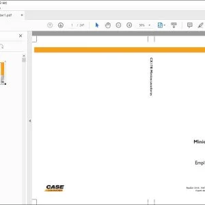 Case CX17B Miniexcavadoras Empleo y Cuidado 84349354 - PDF DOWNLOAD