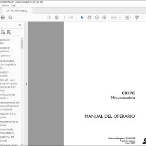 Case CX17C Miniexcavadora Manual de Operario 51698735 - PDF DOWNLOAD