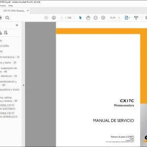 Case CX17C Miniexcavadora Manual de Servicio 51679672 - PDF DOWNLOAD