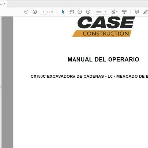 Case CX180C EXCAVADORA DE CADENAS Manual Del Operario 47994475 - PDF DOWNLOAD