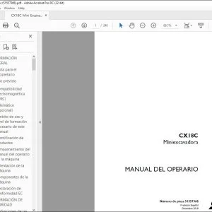 Case CX18C Miniexcavadora Manual de Operario 51557368 - PDF DOWNLOAD