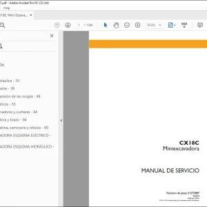 Case CX18C Miniexcavadora Manual de Servicio 51572887 - PDF DOWNLOAD