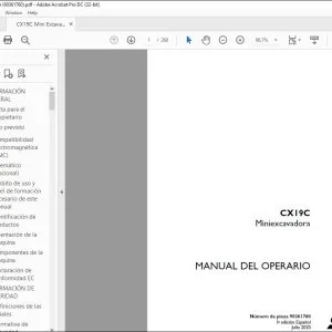 Case CX19C Miniexcavadora Manual de Operario 90361760 - PDF DOWNLOAD