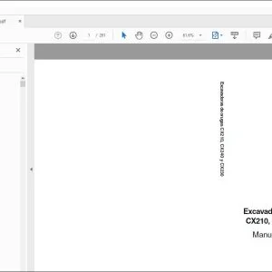 Case CX210 CX240 y CX230 Excavadoras de orugas Manual del operador 6-31763 - PDF DOWNLOAD