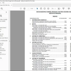Case CX210B-CX230B-CX240B Escavadora Sobre Orugas Service Manual - PDF DOWNLOAD