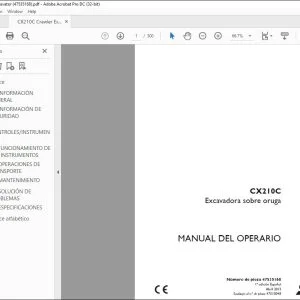 Case CX210C Excavadora sobre oruga Manual Del Operario 47535168 - PDF DOWNLOAD