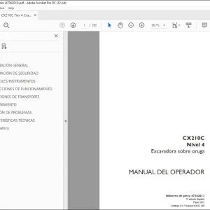 Case CX210C Nivel 4 Excavadora sobre oruga Manual del Operador 47362013 - PDF DOWNLOAD