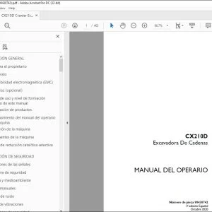 Case CX210D Excavadora De Cadenas Manual del Operario 90430742 - PDF DOWNLOAD