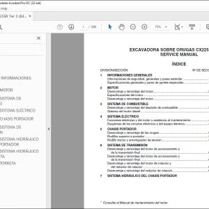 Case CX225SR Tier 3 Excavadora sobre oruga Service Manual - PDF DOWNLOAD