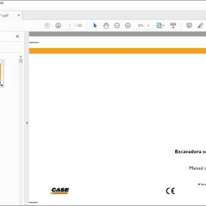 Case CX225SR Tier 3 Excavadora sobre orugas Manual del operador 84339045 - PDF DOWNLOAD