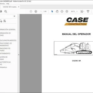 Case CX235C SR Excavadora Manual del Operador 84584800 - PDF DOWNLOAD