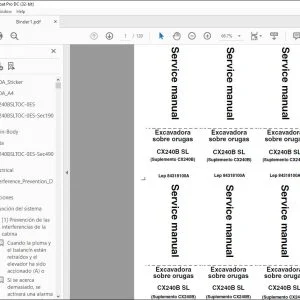 Case CX240B SL Excavadora sobre orugas Service Manual 84318100A - PDF DOWNLOAD