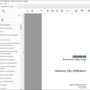 Case CX245D SR Excavadora sobre oruga Manual del Operario 51417226 - PDF DOWNLOAD