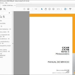 Case CX26B CX30B Series 2 Miniexcavadora Manual de Servicio 84563198B - PDF DOWNLOAD