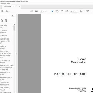 Case CX26C Miniexcavadora Manual del Operario 51698737 - PDF DOWNLOAD