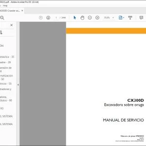 Case CX300D Excavadora Sobre Oruga Manual De Servicio 47843023 Digital PDF Download