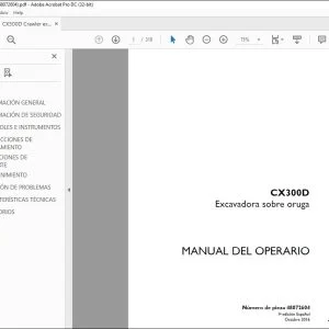 Case CX300D Excavadora sobre oruga Manual del Operario 48072604 - PDF DOWNLOAD