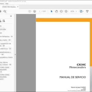 Case CX30C Miniexcavadora Manual de Servicio 51649423 - PDF DOWNLOAD