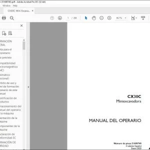 Case CX30C Miniexcavadora Manual del Operario 51698740 - PDF DOWNLOAD