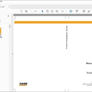 Case CX31B CX36B Miniexcavadoras Empleo y Cuidado 84287609 - PDF DOWNLOAD