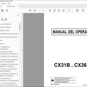 Case CX31B y CX36B Mini excavadores Manual del operador 6-82862 - PDF DOWNLOAD