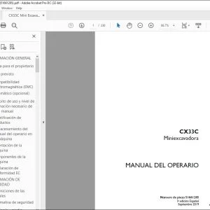 Case CX33C Miniexcavadora Manual del Operario 51661285 - PDF DOWNLOAD