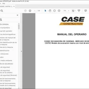 Case CX350C CX370C Excavadora Manual del Operario 47933507 - PDF DOWNLOAD