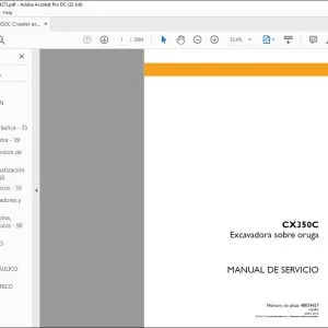 Case CX350C Excavadora sobre oruga Manual de Servicio 48024427 - PDF DOWNLOAD