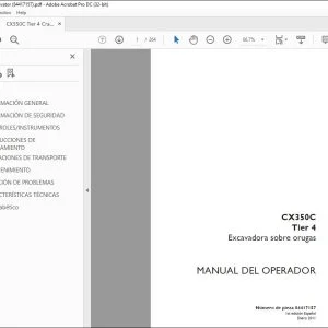Case CX350C Tier 4 Excavadora sobre orugas Manual del Operador 84417157 - PDF DOWNLOAD