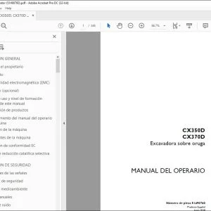 Case CX350D CX370D Excavadora sobre oruga Manual del Operario 51490760 - PDF DOWNLOAD