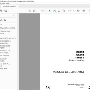 Case CX35B CX39B Series 2 Miniexcavadora Manual del Operario 47529310 - PDF DOWNLOAD