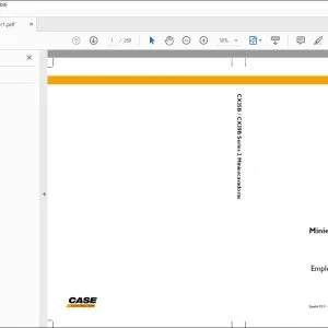 Case CX35B CX39B Series 2 Miniexcavadoras Empleo y Cuidado 84372274 - PDF DOWNLOAD