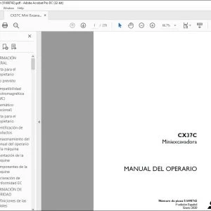 Case CX37C Miniexcavadora Manual de Operario 51698742 - PDF DOWNLOAD
