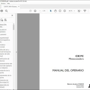 Case CX37C Miniexcavadora Manual del Operario 51566520 - PDF DOWNLOAD